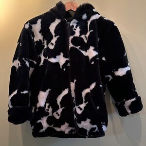 Kids Black and White Fleece Jacket